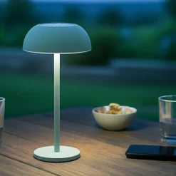 Lampe de table solaire 100 lumens (H33 cm) Malibu Vert menthe