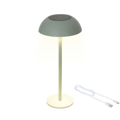 Lampe de table solaire 100 lumens (H33 cm) Malibu Vert menthe