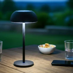 Lampe de table solaire LED (H33 cm) Malibu Noir