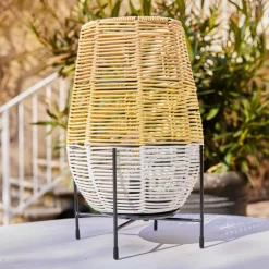 Lampe de table solaire LED (H31 cm) Vernazza Blanche