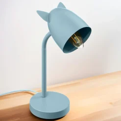 Lampe enfant à poser (H31 cm) Oreilles Bleue