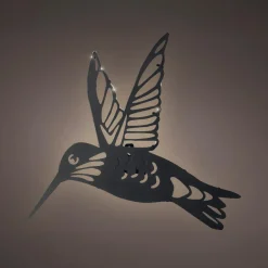 Lampe murale solaire en métal (L31,5 cm) Colibri Noir