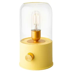 Lampe tempête sans fil rechargeable USB (H20 cm) Jaune