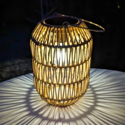 Lanterne de jardin solaire LED (H24,5 cm)Toscane Naturel