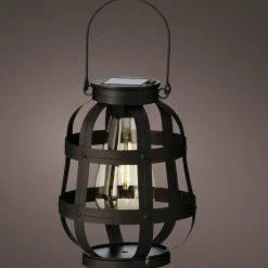 Lanterne solaire métal LED (H18,5 cm) Julia Noir