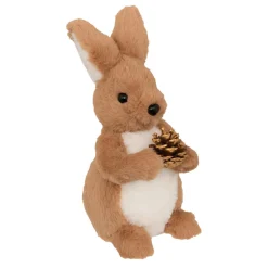 Lapin peluche (H31 cm) Albin et pomme de pin Marron