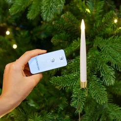 Lot de 10 bougies à piles (H15 cm) Crystal Blanc chaud