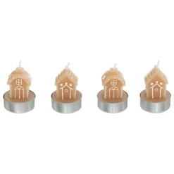 Lot de 4 bougies (H6 cm) Maisons de village