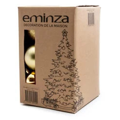 Lot de 20 boules de Noël assorties New Alpine Or