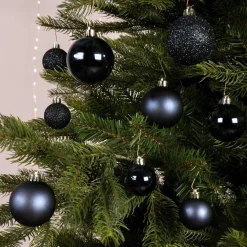 Lot de 30 boules de Noël Alpine assorties Bleu nuit