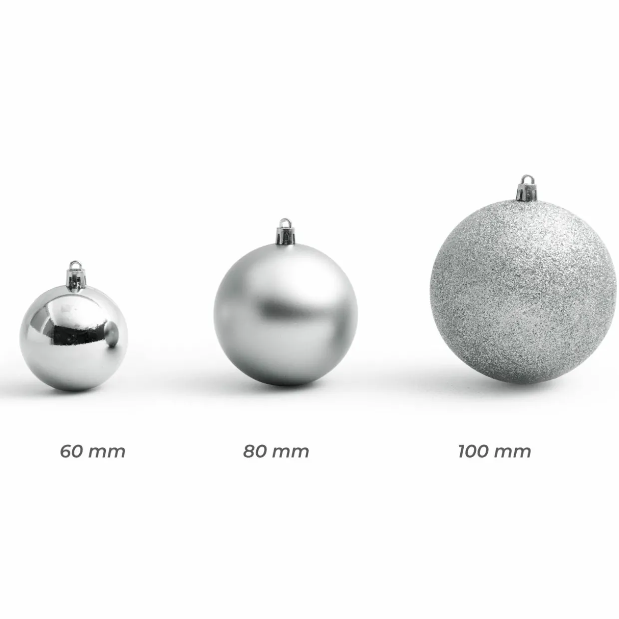 Lot de 20 boules de Noël assorties New Alpine Argent