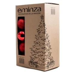 Lot de 20 boules de Noël assorties New Alpine Rouge