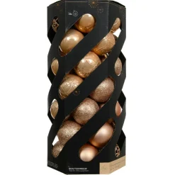 Lot de 35 boules de Noël (D60 mm) Aravis mix Pêche