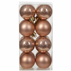 Lot de 16 boules de Noël (D40 mm) Alpine Rose pétillant