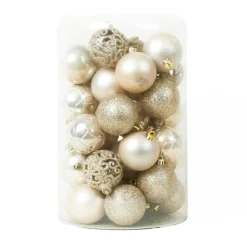 Lot de 35 boules de Noël (D60 mm) Aravis mix Perle