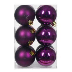 Lot de 12 boules de Noël (D60 mm) Aravis Figue