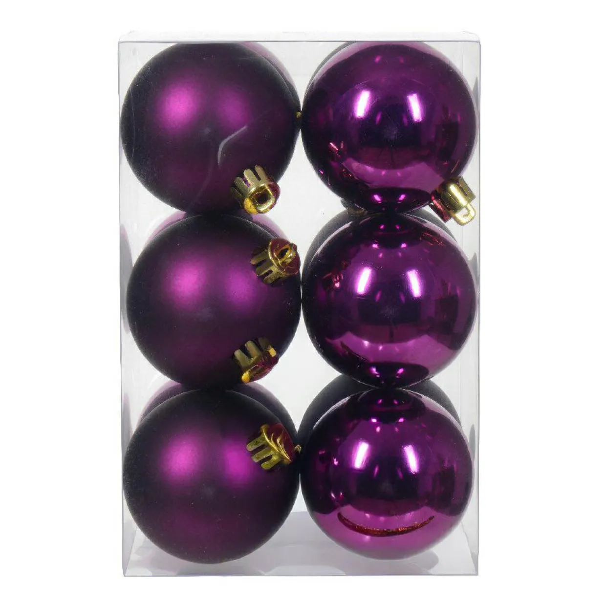 Lot de 12 boules de Noël (D60 mm) Aravis Figue