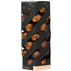 Lot de 35 boules de Noël (D60 mm) Aravis Brun café