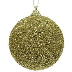 Lot de 12 boules de Noël (D80 mm) Perline Or