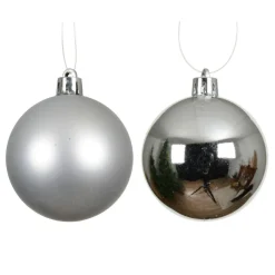 Lot de 4 boules de Noël (D100 mm) Aravis Argent