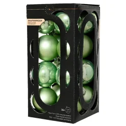 Lot de 16 boules de Noël (D40 mm) Aravis Vert thé matcha
