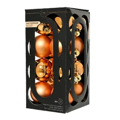 Lot de 16 boules de Noël (D40 mm) Aravis Cognac