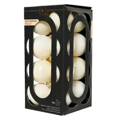 Lot de 16 boules de Noël (D40 mm) Aravis Blanc laine