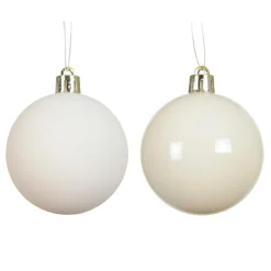 Lot de 16 boules de Noël (D40 mm) Aravis Blanc laine