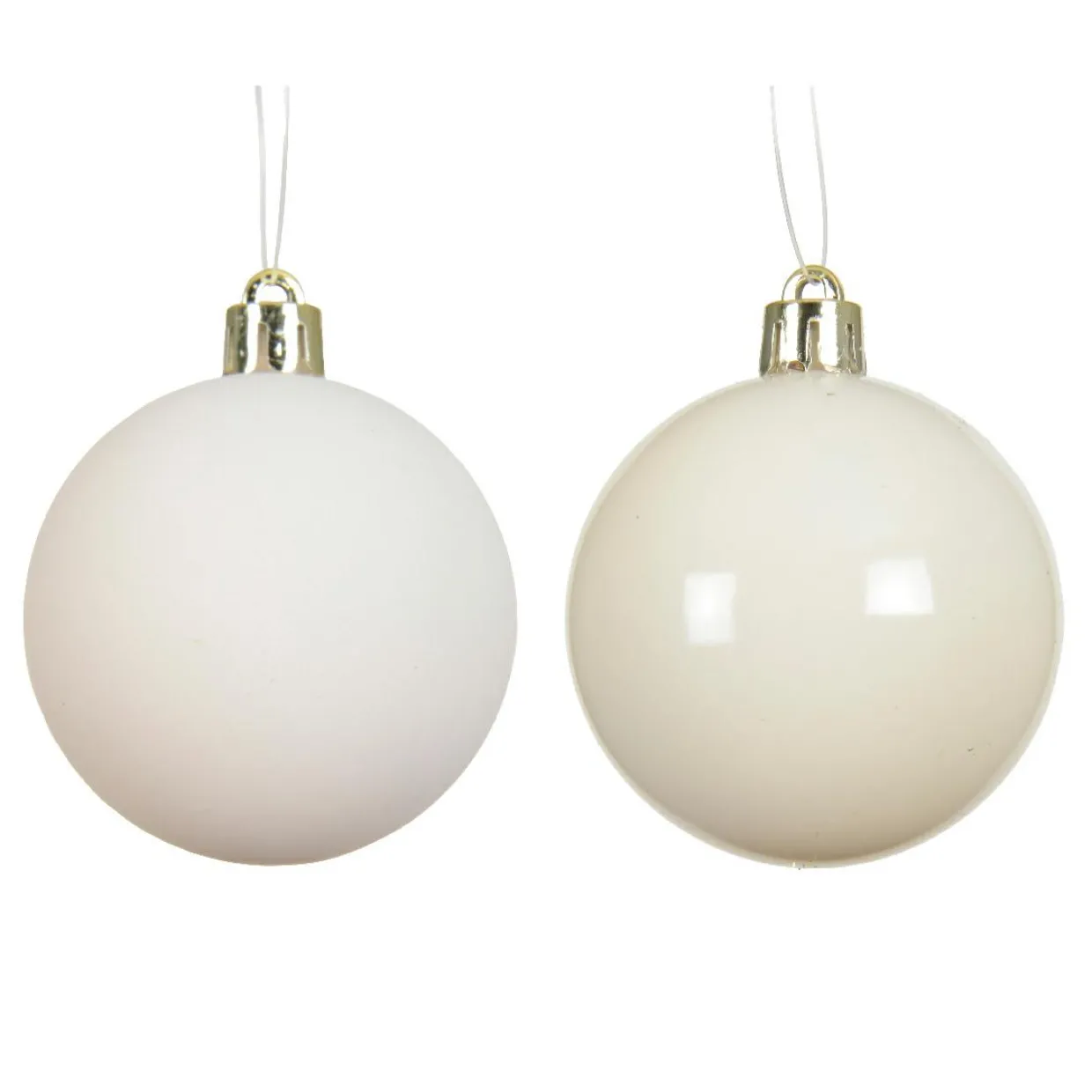 Lot de 16 boules de Noël (D40 mm) Aravis Blanc laine