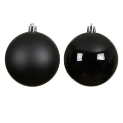 Lot de 4 boules de Noël (D100 mm) Aravis Noir