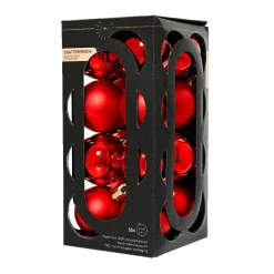 Lot de 16 boules de Noël (D40 mm) Aravis Rouge