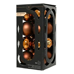 Lot de 16 boules de Noël (D40 mm) Aravis Brun café