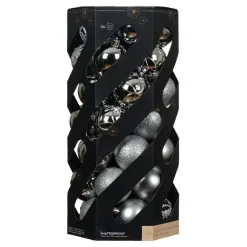 Lot de 35 boules de Noël (D60 mm) Aravis Argent