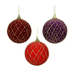 Lot de 12 boules de Noël (D80 mm) Palais Royal Multicolore