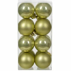 Lot de 16 boules de Noël (D40 mm) Alpine Pistache