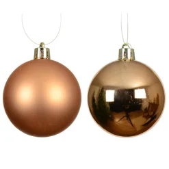 Lot de 12 boules de Noël (D60 mm) Aravis Cognac