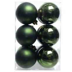 Lot de 12 boules de Noël (D60 mm) Aravis Vert sapin