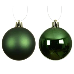 Lot de 12 boules de Noël (D60 mm) Aravis Vert sapin