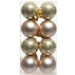 Lot de 16 boules de Noël (D40 mm) Aravis Perle