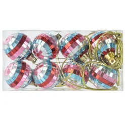 Lot de 8 boules de Noël (D80 mm) Showtime Multicolore