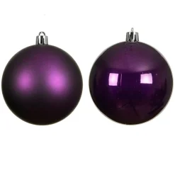 Lot de 6 boules de Noël (D80 mm) Aravis Figue