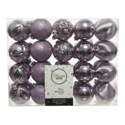 Lot de 40 boules de Noël (D60 mm) Cyriane Lilas