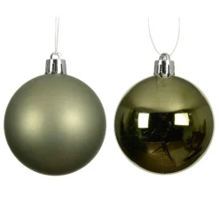 Lot de 12 boules de Noël (D60 mm) Aravis Vert romarin