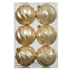 Lot de 6 boules de Noël (D80 mm) Glam chic Perle