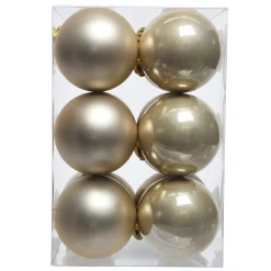 Lot de 12 boules de Noël (D60 mm) Aravis Perle