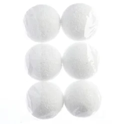 Lot de 6 boules de Noël (D80 mm) Loula Blanc