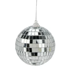 Lot de 12 boules de Noël (D80 mm) Night Fever Argent