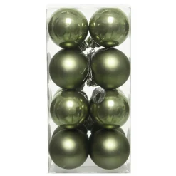 Lot de 16 boules de Noël (D40 mm) Aravis Vert romarin