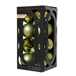 Lot de 16 boules de Noël (D40 mm) Aravis Vert romarin