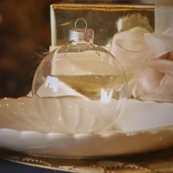 Lot de 16 boules de Noël en verre (D35 mm) Myst Transparent